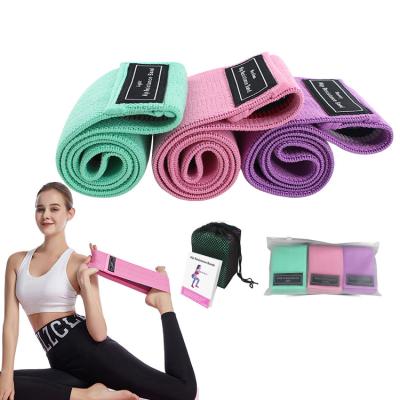 China High Elasticity Factory Booty Band Fabric Resistance Bands Set 3 Level Circle Non Slip Hip Training Resistance Bands for sale