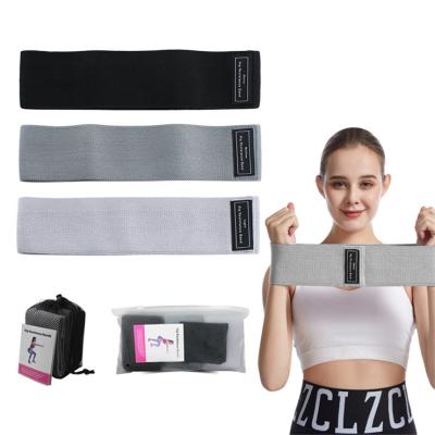 China Yoga/Power/Rehabilitation/Wholesale Custom Logo Yoga Gym Exercise Fitness Elastic Fabric Hip Circle Resistance Band Stretch Training for sale