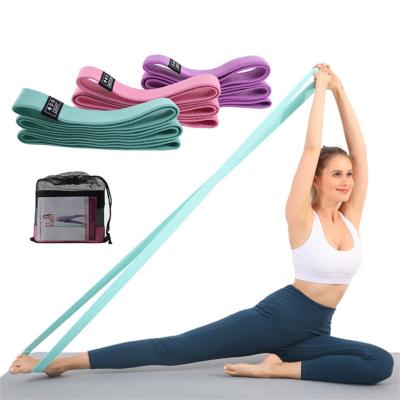 China Fitness Gym Equipment Custom Design Logo Yoga Gym Exercise Fitness Elastic Cloth Loop Booty Stretch Hip Resistance Bands for sale