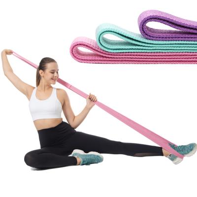 China Pull Up Fabric Latex Silk Resistance Bands Set Fitness 3 Level Long Stretch Resistance Band for sale