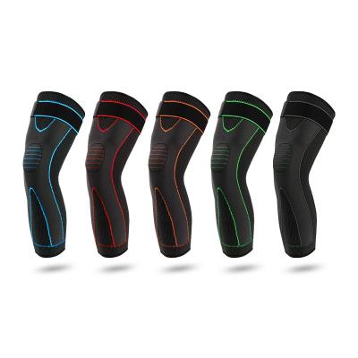 China Adult Custom Wholesale Fitness Outdoor Sports Support Dance Yoga To Protect Leg Power High Elastic Leg Knee Pads Long for sale