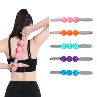 China Durable PVC Muscle Relaxation Leg Massager Stovepipe Fitness Yoga Equipment Massage Stick for sale