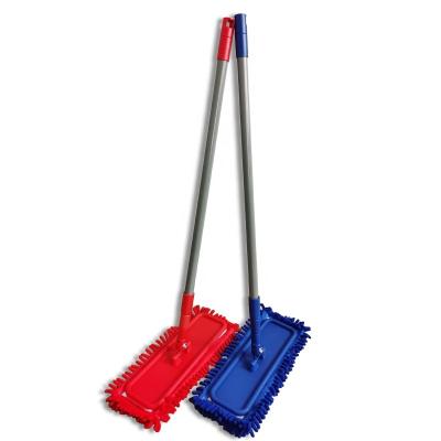 China Viable Chenille flat broom 360 degree retractable and rotatable flat broom for sale