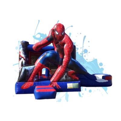 China Kids Commercial Bouncy Water PVC Inflatable Water Slide Jumping Spiderman Castle Bounce House Combo Bouncer for sale