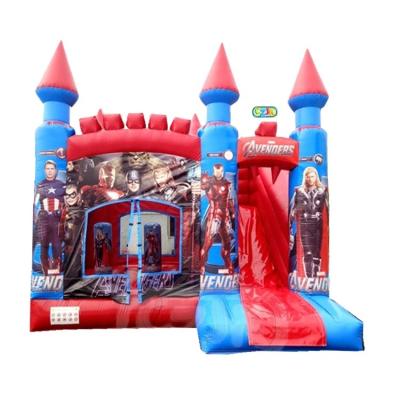 China 0.55mm PVC Tarpaulin Superhero Movie Theme Inflatable Bouncer Castle Bounce House for sale