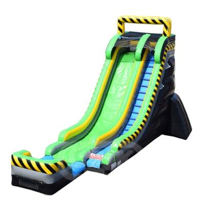 China 0.55mm thickness PLATO PVC tarpaulin china best selling 22ft commercial inflatable water slide for sale for sale