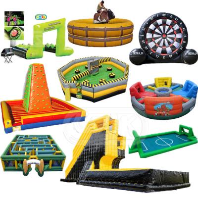 China 0.55mm Plato PVC Tarpaulin China Commercial Cheap Price Most Popular Inflatable Game For Sale for sale