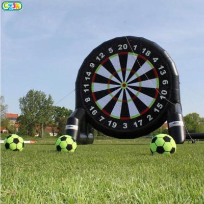 China 0.55mm Plato PVC Tarpaulin Giant Inflatable Soccer Target Darts Sale Football Shooting Dart Sports Game Inflatable Soccer Dartboard for sale