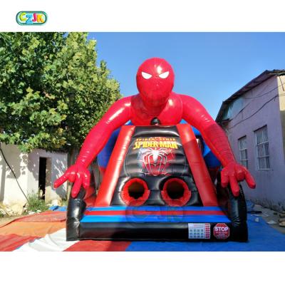 China 0.55mm PVC tarpaulin Plato cheap inflatable spiderman spiderman china obstacle course for sale for sale