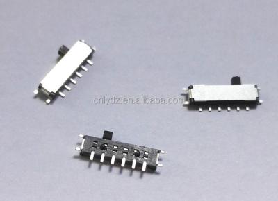 China 2P3T 2P4T 3position 4position 10 pin sliding contact changeover switch LY-SK-20A LY-SK-20A for sale