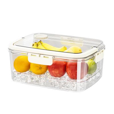 China Freshness Preservation Food-grade portable crisper household lunch box outdoor picnic basket snacks fruit compartment storage box sealed box for sale