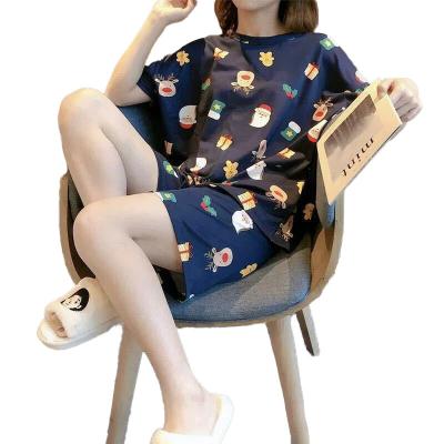 China Wholesale Women's Home Wear Pajamas Summer Breathable Short Sleeve Shorts For Women for sale