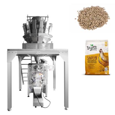 China Food Best Selling Weigher 1kg , 5kg Pet Food / Dried Fruit Pouch Vertical Multihead Packing Machine for sale