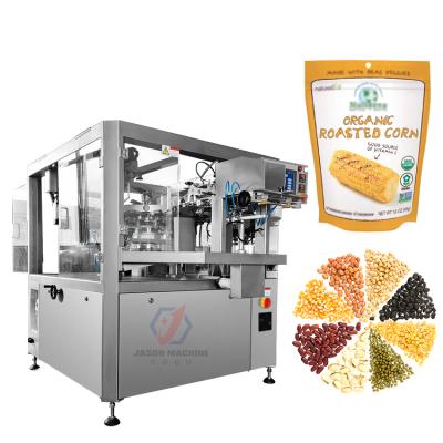 China New version automatic food zipper doypack bag food granule beans corn packing machine for sale