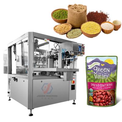 China Multi function vertical food doypack pouch granule grain beans packing machine with nitrogen for sale