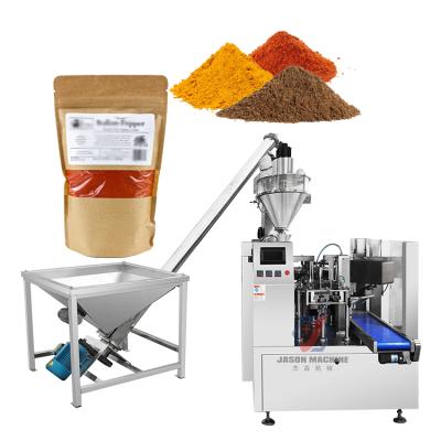 China Good price food doypack pouch 500g 1kg automatic masala curry turmeric red chilli powder packing machine for sale