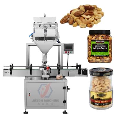 China Food Factory Supply Automatic Jar Granule Peanut Cashew Nuts Glass Bottle Filling Machine for sale