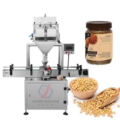 China Food CE Approved Automatic Glass Bottle Baked Soybeans Red Weight Filling Machine for sale