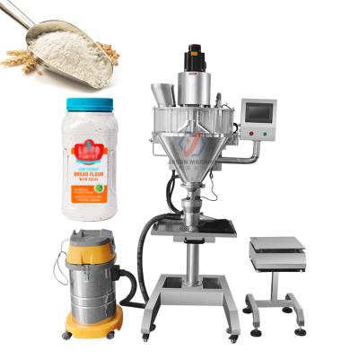 China Semi Automatic Food Bottle Jar Corn Powder Wheat Flour Powder Filling Machine for sale