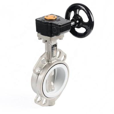 China General Rubber Wafer Type Seat Stainless Steel Butterfly Valve for sale