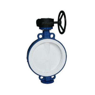 China General Gearbox Operate Casting Iron Body PTFE Seat Wafer Butterfly Valve for sale