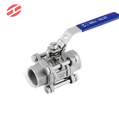 China General 3 pc ss316 or ss304 body ball valve threaded ball valve for sale