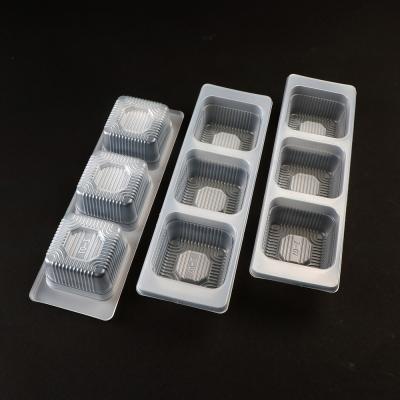 China 2021 Disposable Disposable Dessert Tray Cookie Food Tray Plastic 3 Compartments for sale