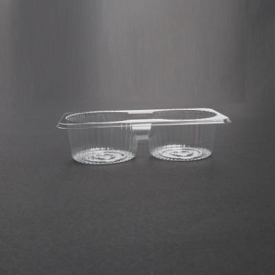 China Hot-selling Disposable Tray Plastic Transparent Box Cookie Disposable Compartments Food Tray for sale