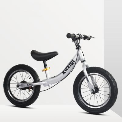 China Steel Frame High Carbon Steel Bicycle Safety Pneumatic Tires Rubber Children's Balance Bike for sale