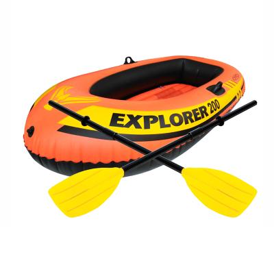 China Intex 58332 PVC 3 Person Raft Inflatable Fishing Boat with Pump and Paddles Kayak for sale