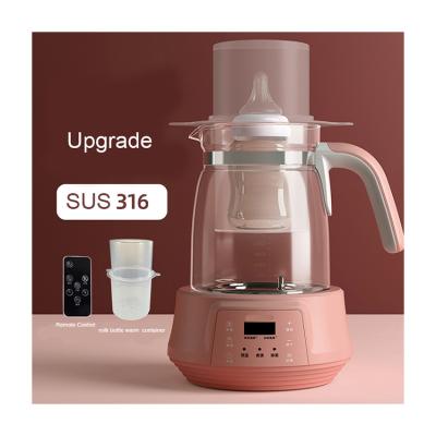 China 360 Degree Rotation Base 2020 New Glass Kettle Led Electric Milk Modulator Baby Kettle Automatic Kettle Glass for sale