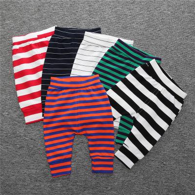 China Breathable Baby Boy Girls Pants Striped Cotton Long Pants Harem Pants For Baby for sale