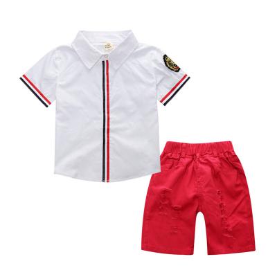 China Kids Boys Casual Clothing Sets Baby Boy Tops + Shorts Summer Set Toddler Kids Tracksuit Clothes Sport Suit Set for sale