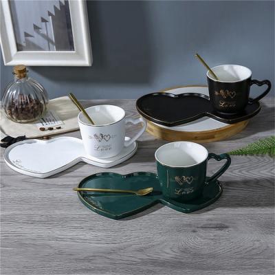 China Wholesale Viable Hot Green Good Quality Selling Ceramic Coffee Mug With Spoon Ceramic Mug for sale