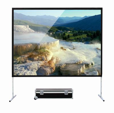 China Wholesale 400 Inch Outdoor Fast Fold Projection Screen With Drapery for sale