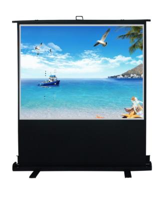 China Lightweight 60 Inch 4:3 Retractable Stand Portable Manual Floor-standing Single Projection Screen For Outdoor for sale