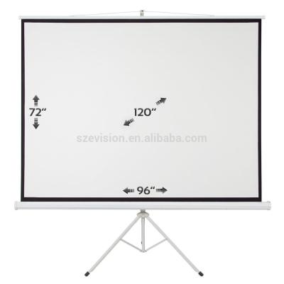 China Economical 150 Inch Drop Down Projector Screen With Flexible Tripod Stand for sale