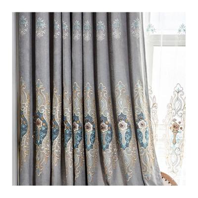 China Blackout factory supply vintage embroidery turkey blackout curtain new with acompany pure fabric for curtains embroidery for sale