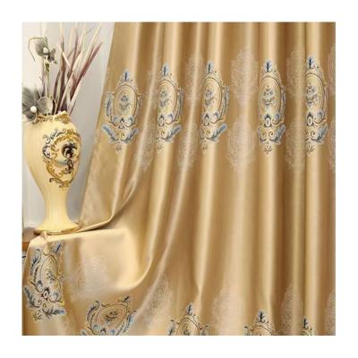 China Wholesale Fabric 90% Blackout Curtain Jacquard Blackout Polyester Silk Fabric For Curtains Wrap Curtain Material Triple Cloth for sale