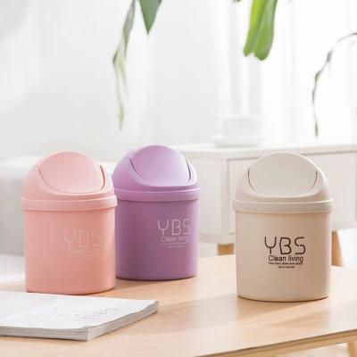 China Practical and Convenient Desktop Mini Garbage Bin Home Bedroom Office Bucket Storage Stored Sundries for sale