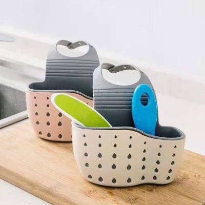 China Kitchen Shelving Sustainable Faucet Receiving Basket Wall Rack Receives Creative Sink Hanging Bag for sale