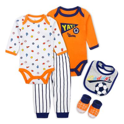 China 100% Guangzhou Cotton Baby Clothes Fashion Anti-Shrink Long Sleeve Baby Boy Clothing Set Online for sale