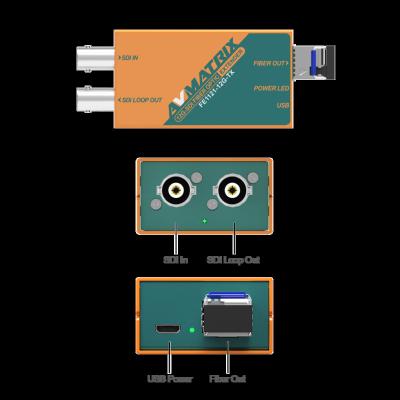 China Broadcasting Fiber Optic 12G/6G/3G-SDI Supplement Converter Single Mode SFP Transmitter And Receiver for sale