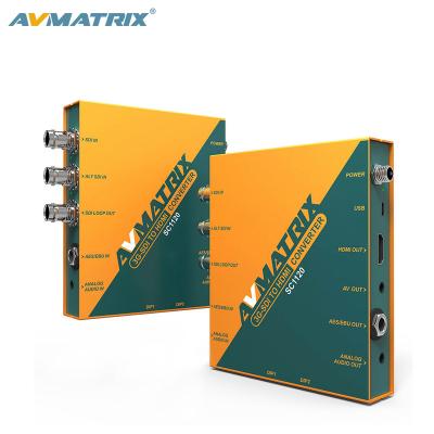 China AVMATRIX 3G-SDI to HDMI and AV Metering Broadcast Converter with Audio/AES/EBU Embedded SC1120 for sale