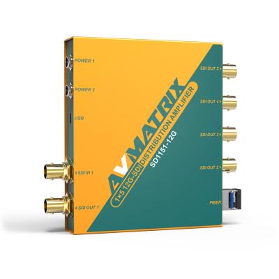 China AVMATRIX 5 Channel 12G-SDI Distribution Amplifier 1 In 5 Out SD1151-12G for sale