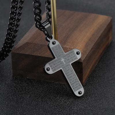 China Popular Country Styles Stainless Steel European American Cross Jewelry Casual/Sporty Necklace For Men's Necklace for sale