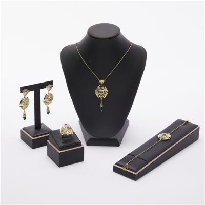 China 2021Mar Environmental Friendly Kaftan Wedding Hot Selling Gold Planted Small Flower Jewelry Set For Women New Design 14k Gold Fashion Jewelry Set for sale