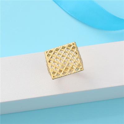 China 2021 factory wholesale environmental friendly new personality cavity retro simple gold plated Ring Fashion Creative Ring for sale