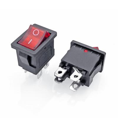 China PA66/PC 20a 125vac Dpdt On Momentary Automotive 6 Pins T85 Red Blue Rocker Switch for sale