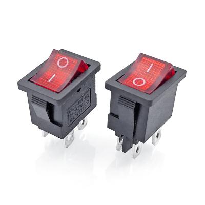 China PA66/PC Rocker Switch Kcd6 15a 250vacr 19a 16a 250v Double Pole Rocker Switch for sale